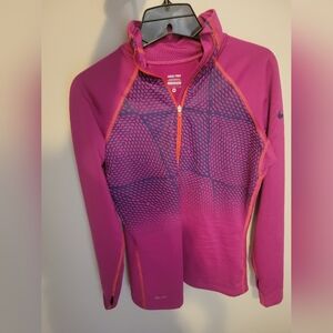 Nike Pro Pink and Purple Long Sleeve Top